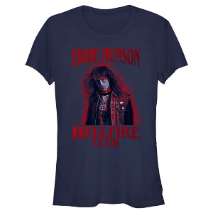 Juniors Womens Stranger Things Hellfire Club Eddie Munson T-Shirt - 1 of 4