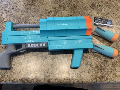 NERF Roblox Sharkbite: Web Launcher Rocker Blaster, Includes Code to Redeem  Exclusive Virtual Item, 2 Rockets, Pump Action