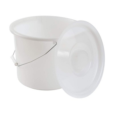 DMI Bedside Commode Replacement Bucket with Lid & Handle, Holds up to 12 Quarts