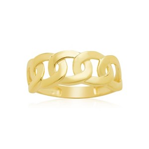 10k Yellow Gold Cuban Women's Ring - 1 of 4