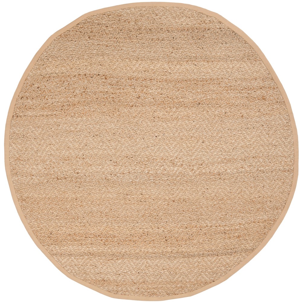 7'x7' Round Katy Solid Woven Rug Natural Round - Safavieh