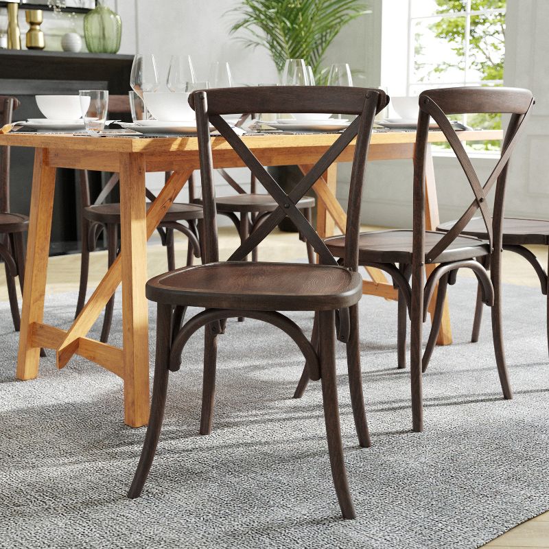 Flash Furniture HERCULES Series Stackable Wood Cross Back Chair, 1 of 14