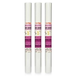 Con-Tact® Brand Adhesive Roll, Dry Erase, 18" x 6', Pack of 3 - 1 of 3