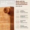 John Boos Cutting Board for Kitchen, 1.5 Inches Thick Edge Grain Square Boos Chopping Block with Wooden Bun Feet - 3 of 4