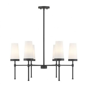 Savoy House Haynes 6 - Light Chandelier in  Matte Black - 1 of 4
