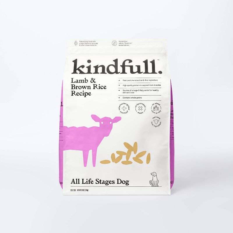 Lamb &#38; Brown Rice Recipe Dry Dog Food - 23lbs - Kindfull&#8482;, 1 of 6