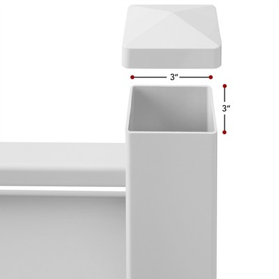 Casafield 48" x 48" White Vinyl Louvered Privacy Screen