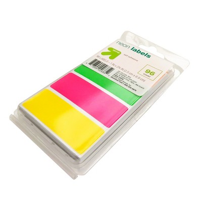 96ct 1&#34;x2.75&#34; Permanent Labels Neon - up &#38; up&#8482;