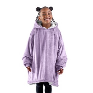 The Bare Homey - Kids Wearable Blanket Hoodie - Fleece Side Pockets - 1 of 4
