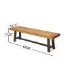 Coolbibila-Acacia Wood Dining Bench, Outdoor Bench With 63 Inch Long,  Dining Bench Modern - 4 of 4