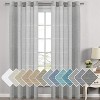 Natural Linen Blended Semi-Sheer Curtains Privacy Assured with Nickel Grommet for Living Room - 3 of 4