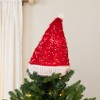 Northlight 12.25" Lighted Santa Hat Christmas Tree Topper, Clear Lights - image 2 of 4