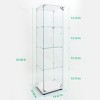 Syemin Decorative Storage Cabinets 4-Tier Display Cabinet, Tempered Glass Display Storage Cabinet, Curio Display Cabinet, White, 15.67"*13.58"*65" - 3 of 4