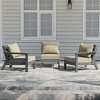 WestinTrends Avalon Outdoor Patio HDPE Loveseat Sofa with Patio Cushions - 2 of 4
