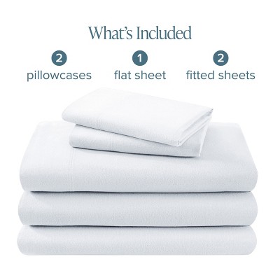 100% Cotton Flannel Sheet Set by Bare Home