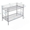 NicBex Twin Over Twin Metal Bunk Bed with and Full-Length Guardrail and 2 Ladders,Large Under Bed Storage - 3 of 4