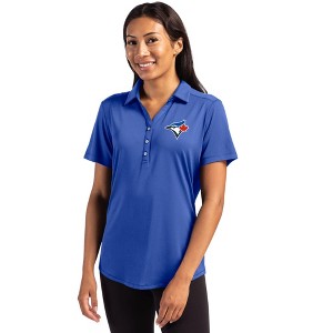 Toronto Blue Jays Cutter & Buck Forge Eco Stretch Recycled Womens Short Sleeve Polo - 1 of 1