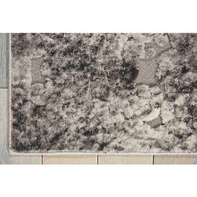Ash Rectangular Chenille and Synthetic Area Rug 5'3" x 7'3"