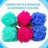 Impresa Eco-Friendly Loofah/Loofa/Mesh Bath and Shower Sponge, 6-Pack - for Men and Women - Bulk Body Puffs - 4 of 4