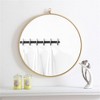 Elegant Lighting Metal frame Round Mirror with decorative hook 24 inch Brass finish - 2 of 4
