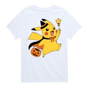 Boys' - Pokémon - Pikachu Halloween Pumpkin Costume Short Sleeve Graphic T-Shirt - 1 of 4