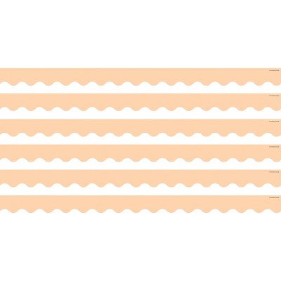 Teacher Created Resources® Peach Scalloped Border Trim, 35 Feet Per Pack, 6 Packs
