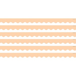 Teacher Created Resources® Peach Scalloped Border Trim, 35 Feet Per Pack, 6 Packs - 1 of 3