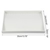 Unique Bargains PU Leather Stackable Jewelry Tray, Necklace Tray Drawer Organize Tray for Necklace Showcase, White - 4 of 4