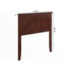 AFI Furnishings Nantucket Twin Solid Wood Panel Headboard with Attachable Charger, Walnut - 3 of 4