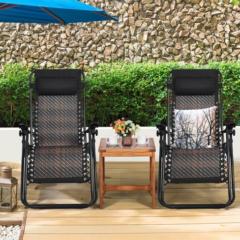 Threshold zero gravity hot sale folding patio lounger