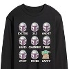 Men's - Star Wars - The Mandalorian Mandalorian Moods Long Sleeve Graphic T-Shirt - 2 of 4