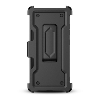 MyBat Grip Stand Protector Case Combo (with Black Holster)(with Card Wallet) Compatible With Samsung Galaxy A52 5G - Black / Black