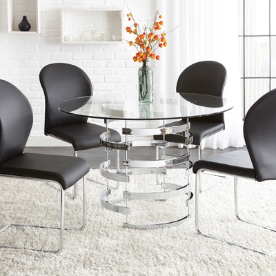 target glass dining table