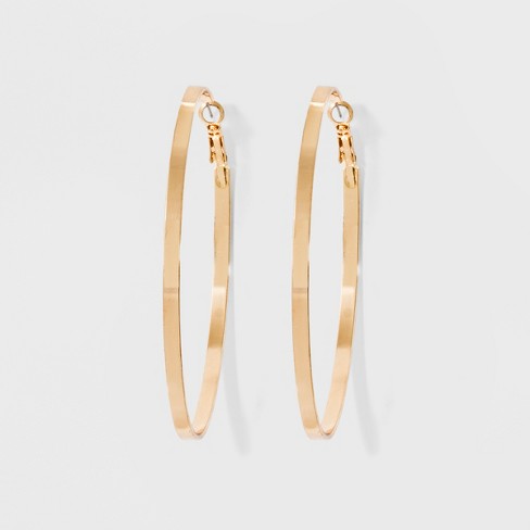 Thick Metal Hoop Earrings - A New Day™ Gold : Target