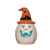 Gallerie II White Halloween Pumpkin With LED Figurine - 2 of 3