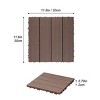 Plastic Composite Deck Tiles Set of 35pcs, Composite Decking Resist Rust, Water, Weather, Indoor&Outdoor, Easy to DIY & Maintain - 2 of 4