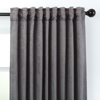 Dark Gray Polyester Blackout Window Curtain Panels, 52 x 96 Inches