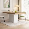 FUFU&GAGA Light Oak Rectangular Dinner Table for Dining Room Kitchen Living Room - 2 of 4