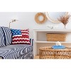 C&F Home 18" x 18" Red White and Waves 4th of July Patriotic Square Throw Pillow Large - 2 of 3