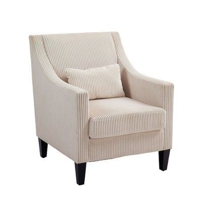 NicBex Corduroy Accent Chair Modern Comfy Upholstered Armchair with Wood Legs for Bedroom,Living Room