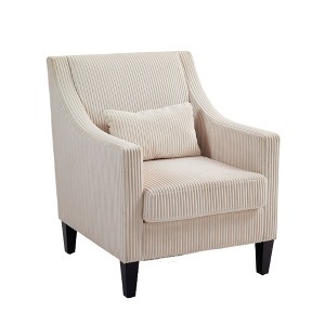 NicBex Corduroy Accent Chair Modern Comfy Upholstered Armchair with Wood Legs for Bedroom,Living Room - 1 of 4