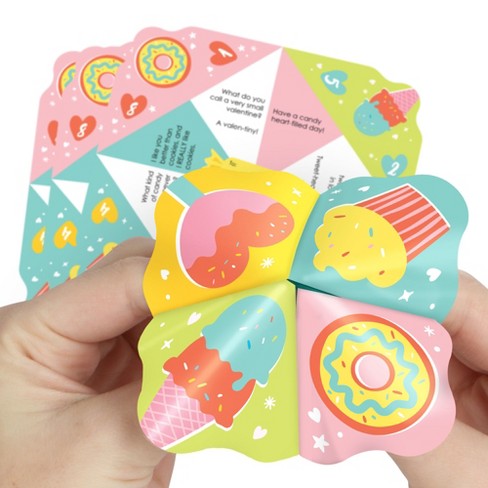 Big Dot Of Happiness Bright Valentine - Happy Valentine's Day Party Cootie  Catcher Game - Valentine Jokes For Kids Fortune Tellers - Set Of 12 : Target