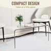 Resenkos Coffee Table,Acrylic Coffee Table 39.25" Long Rectangle Tea Table for Living Room Clear - 2 of 4