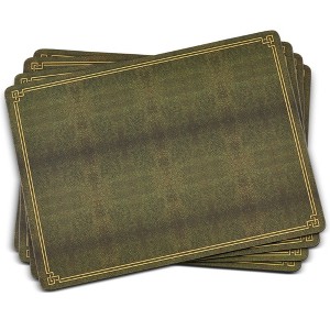 Pimpernel Shagreen Leather Placemats, Set of 4 Faux Leather Dining Table Shields with Cork Backing, Heat Safe & Spill Resistant Table Mats - 1 of 4