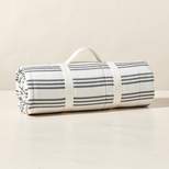 Triple Stripes Picnic Blanket Gray/Cream/Black - Hearth & Hand™ with Magnolia