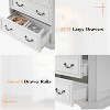 Farmhouse Wood Rustic Chest of Drawers Dresser with Corner Bevel Shape - 4 of 4