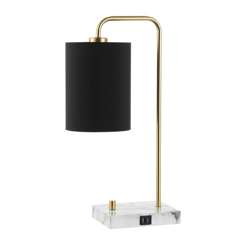 Nevana 20" Table Lamp W/ Usb - Brass Gold/White - Safavieh., 1 of 5