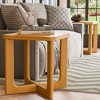 Spassway Wooden Coffee Table Sets Modern Splicing Design Coffee Tables with End Table Living Room Table Set for Apartment Home Office - 4 of 4