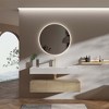 NicBex 47" Bathroom Floating Cabinet with Optional Sink,3-Door Decorative Floating Storage Cabinet for Bathroom,Natural Oak Wall Mounted Cabinet - 3 of 4