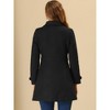 INSPIRE CHIC Women's Winter Classic Single Breasted Outwear Overcoat with Pockets - 4 of 4